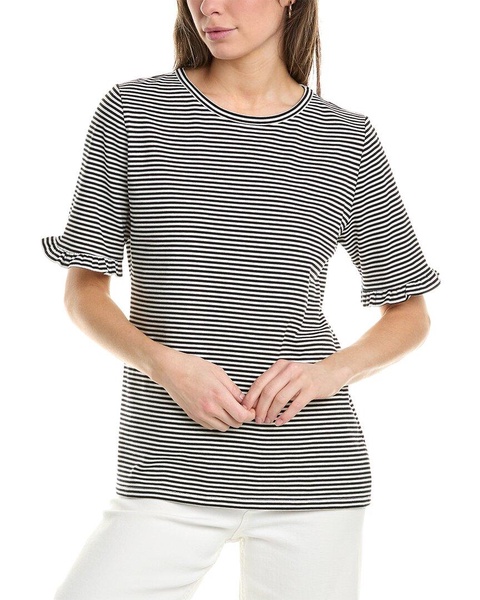 Jones New York Elbow Ruffle Sleeve T-Shirt