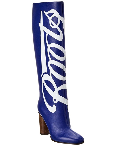 boots leather knee-high boot