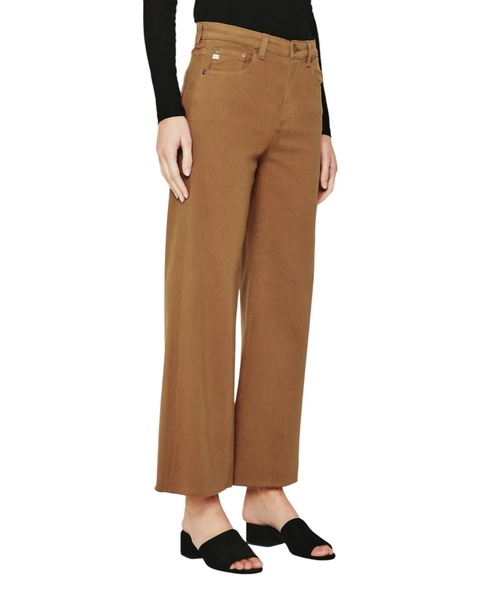 saige wide leg crop in caramel