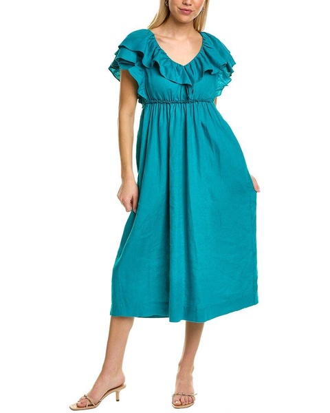 play linen midi dress