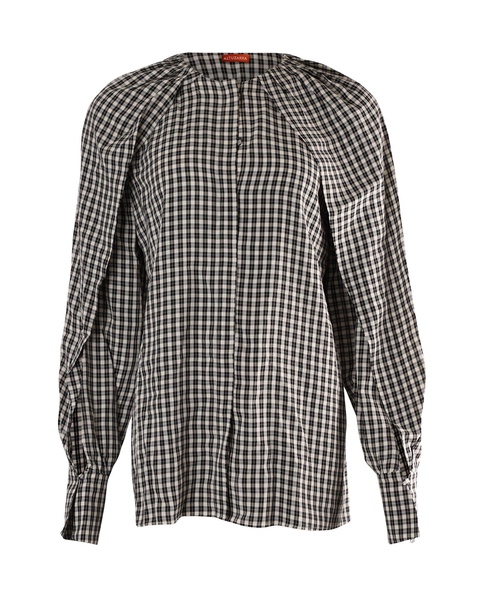 checked blouse in multicolor viscose
