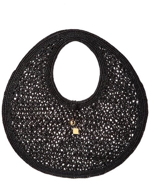 the spiaggia raffia round circle bag