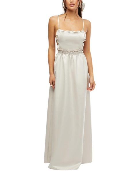 WeWoreWhat Ruffle Bib Maxi Dress