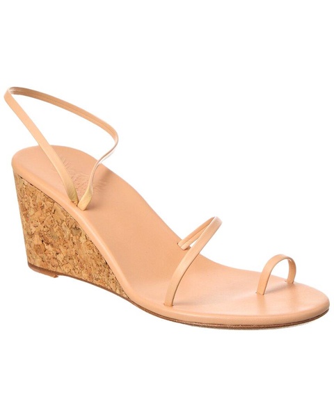 chora mid wedge leather sandal