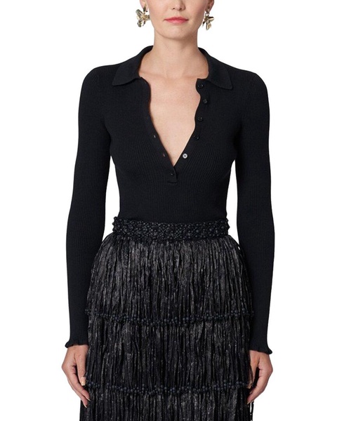 Carolina Herrera Knit Polo Top