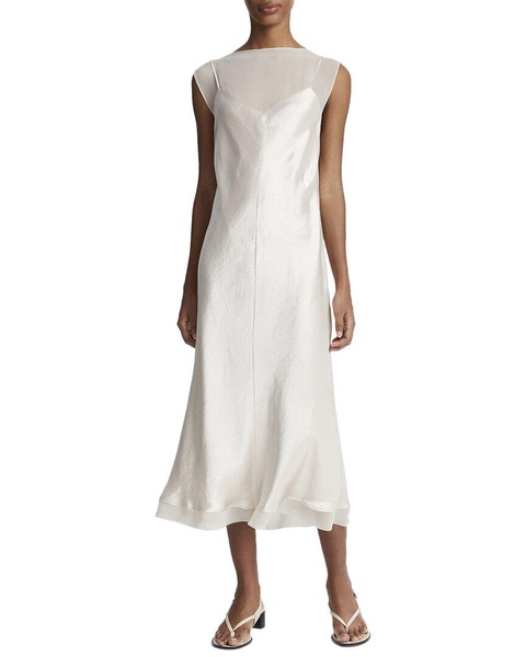 chiffon layered slip dress