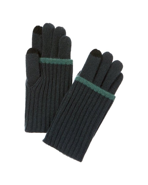cashmere fold-over tipped cuff cashmere gloves