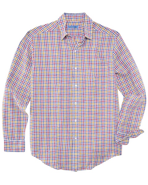 gingham gramercy linen woven shirt