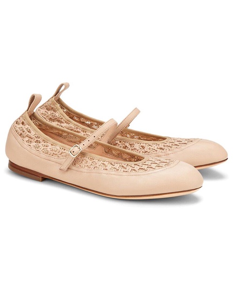 milly plots leather ballet flat