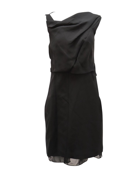 cocktail dress in black polyester