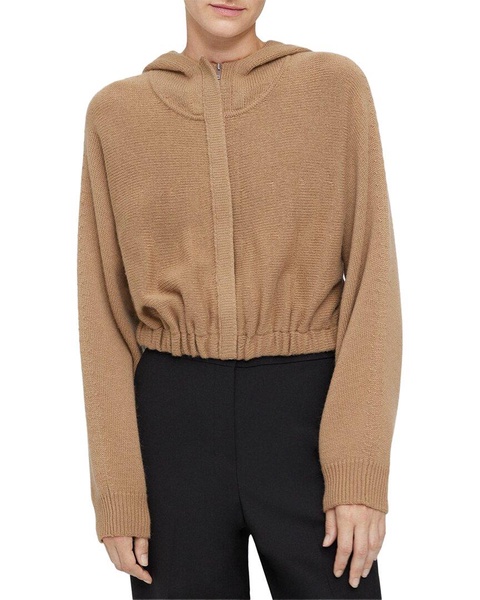 cashmere cropped hoodie