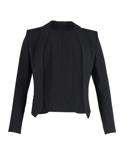 slim fit blazer in black wool