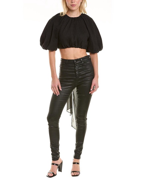 admiration linen-blend top