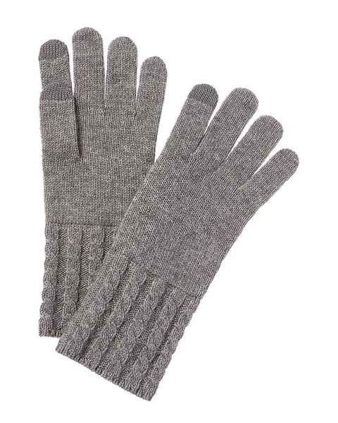 cashmere cable knit cuff cashmere tech gloves