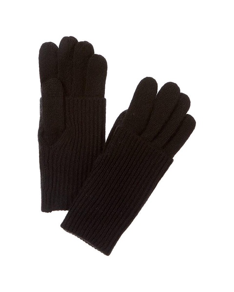 cashmere fold-over rib cuff cashmere gloves