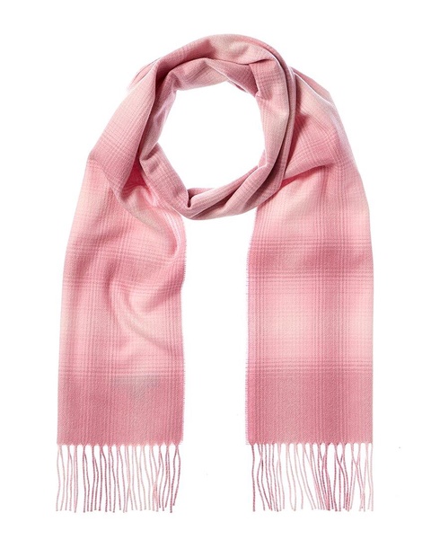 cashmere ombre windowpane cashmere scarf