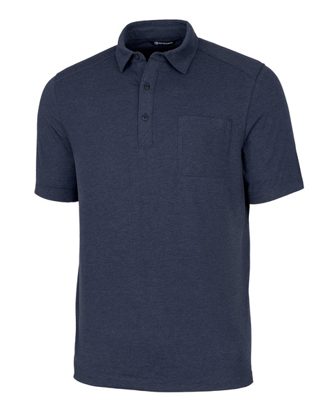 cutter & buck advantage tri-blend jersey mens pocket polo shirt