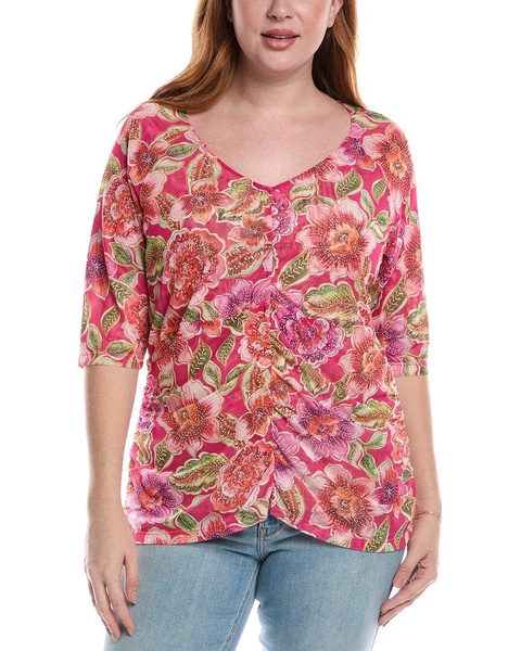 Johnny Was Plus Gloriana Mesh T-Shirt