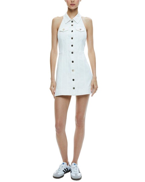 kendall denim halter mini dress