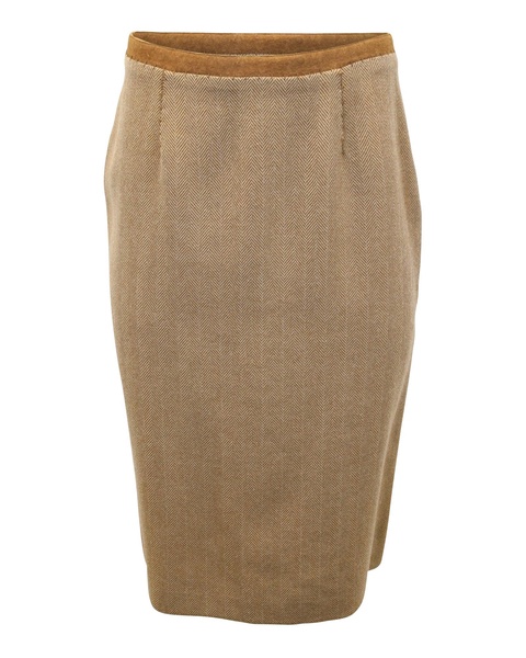 philosophy di alberta ferretti pencil skirt in brown wool