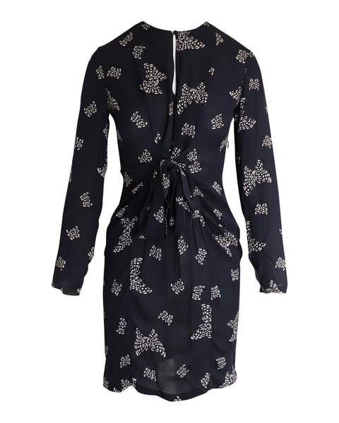 printed dress in black silk