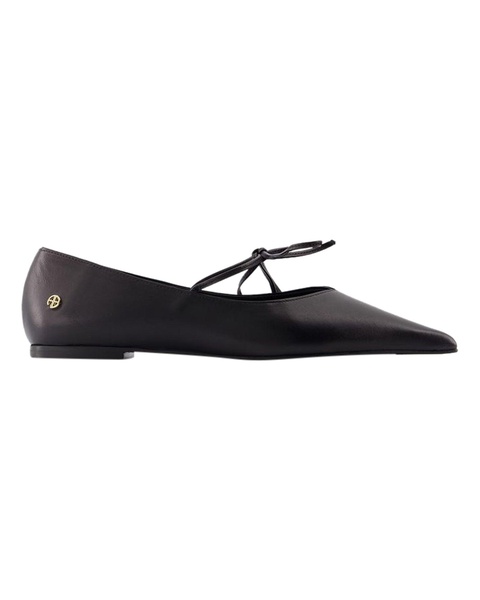 nikki ballerinas -  - leather - black