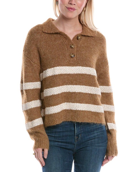 lucy cashmere-blend polo sweater