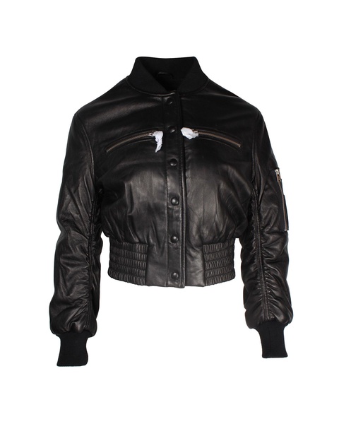 colombe bomber jacket in black leather
