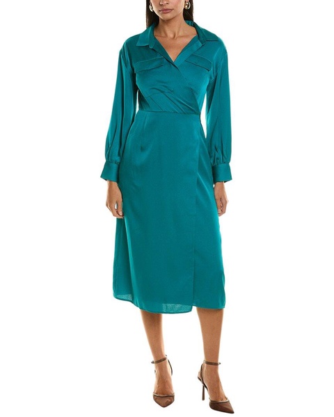 harlow satin shirtdress