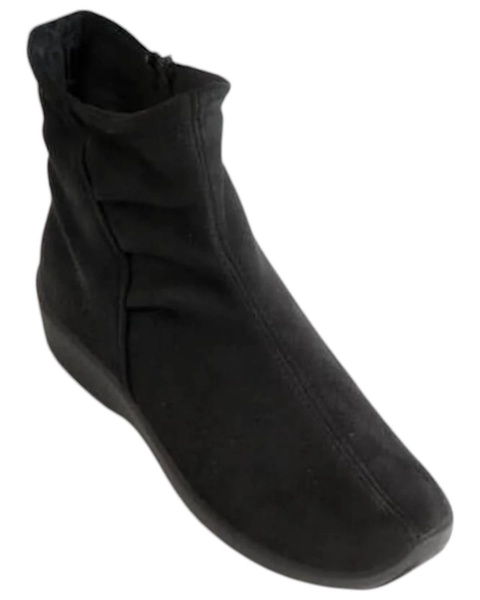 women's half soft booties in blk suede