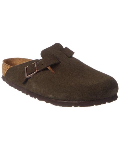 boston soft footbed suede leather clog