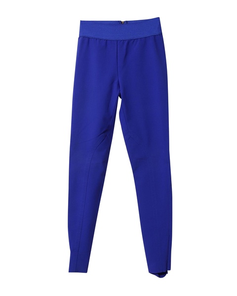 high waisted stretch skinny pants in blue cotton