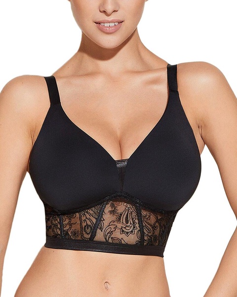 sardenga embroidered curvy plungie bralette