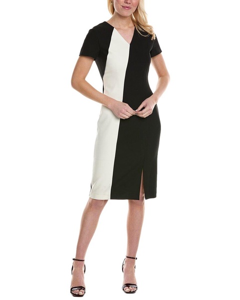 Dahota Contrast Colorblock Midi-Dress