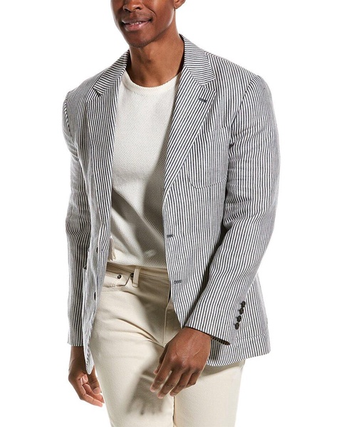 Brunello Cucinelli Linen & Wool-Blend Blazer