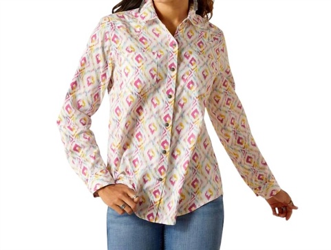 billie jean long sleeve button shirt in adina