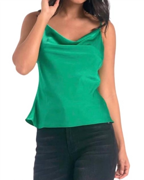 sofia cowl neck cami in kelly green