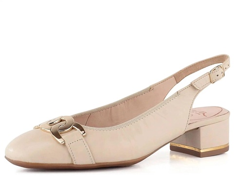 women's gallant sling back sandal - medium/wide in off white