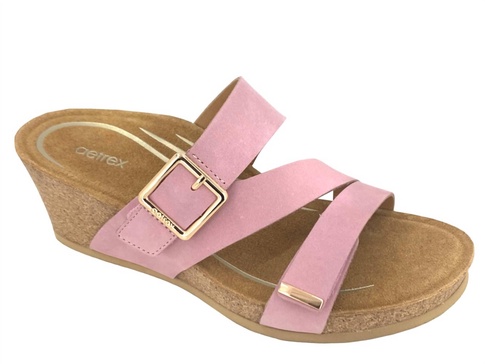 women's kimmy arch support wedge sandals in pink
