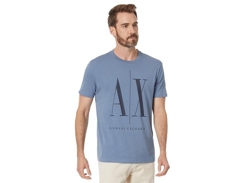 Regular Fit Cotton Jersey Ax Icon Logo Tee