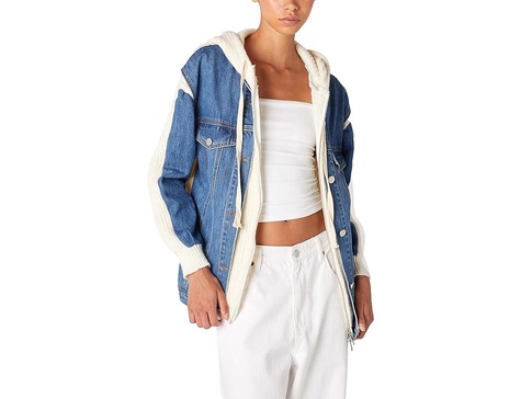 Sweater And Denim Trucker Jacket