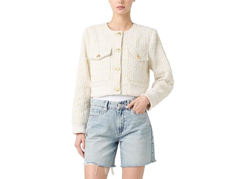 Woven Bomber Jacket With Gold Buttons