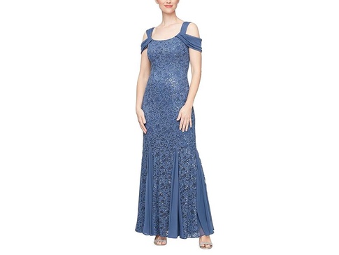 Long Sequins Lace Dress