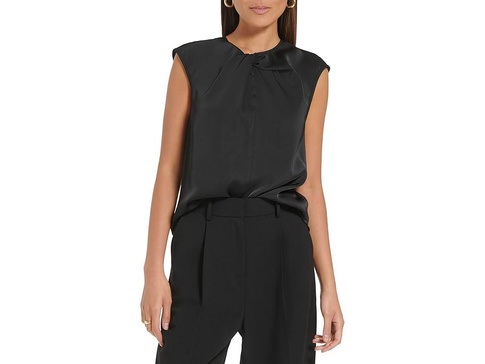 Sleeveless Twist Neck Top