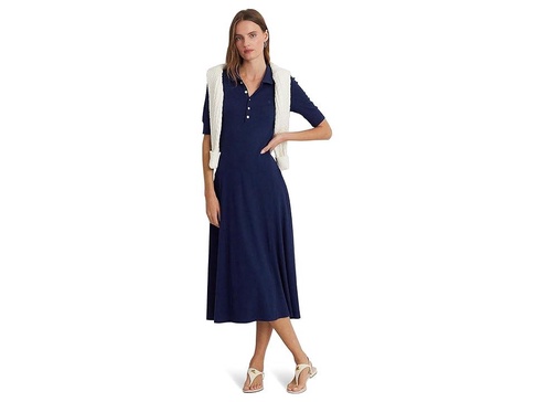 Cotton-Blend Polo Dress