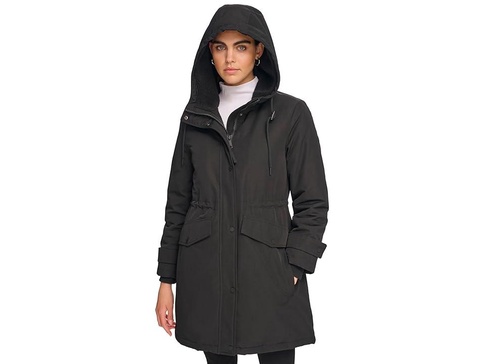 Calvin Klein Women's Long Water-Resistant Rain Jacket