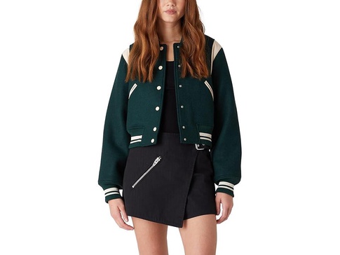 Woven Varsity Bomber Jacket