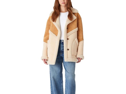 Faux Suede and Shepra Coat