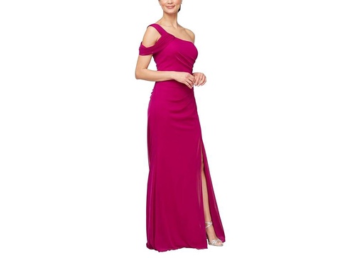 Long Mesh with One Cold Shoulder Sleeve