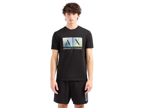 Regular Fit Cotton Gradiant Box Logo Tee